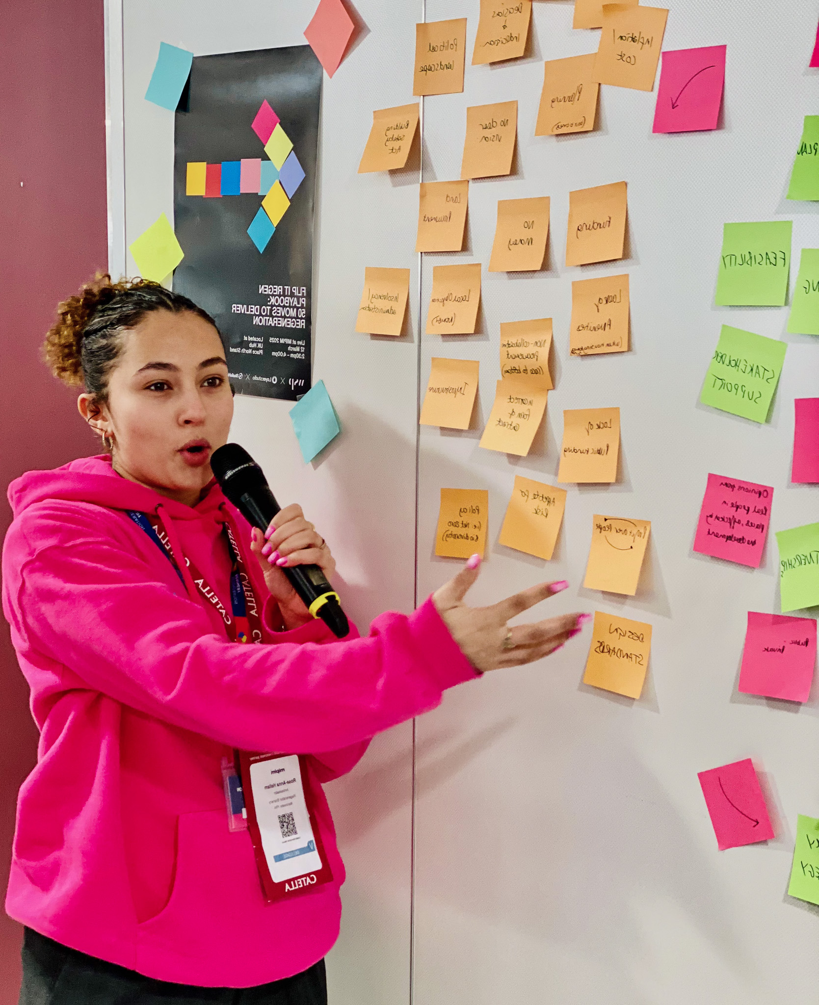 Person covered in post it notes